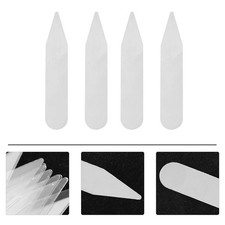 300PCS Transparent Shirt Collar Support High Temperature Resistant Collar Stays