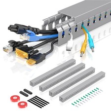 Open Slot Wire Duct Kit, 62.8" 4 x 15.7 Server Rack Cable Management, Cable ...