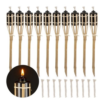 Gartenfackeln Ölfackeln Bambusfackeln Petroleumfackeln 10 Stück 180 ml 50 cm