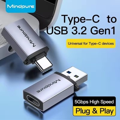 USB-C zu USB-A OTG Adapter Aluminium, USB 3.0, kompatibel mit iPhone & Android