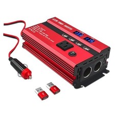 400W Power Inverters for Vehicles, Car Power Inverters DC 12V to 110V 1200W Red