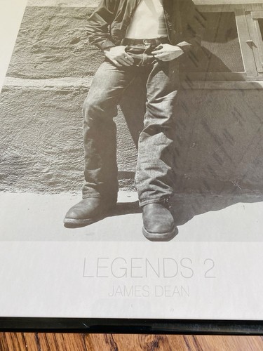 vintage 90s james dean legends 2 framed poster black plastic glass 16” x 20” - Picture 5 of 10