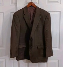 IZOD Sport Coat Men's 44R Woolmark Herringbone Two Button Single Vented Blazer