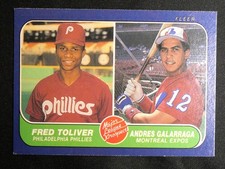 1986 FLEER Andres Galarraga Fred Tolliver ROOKIE RC #647
