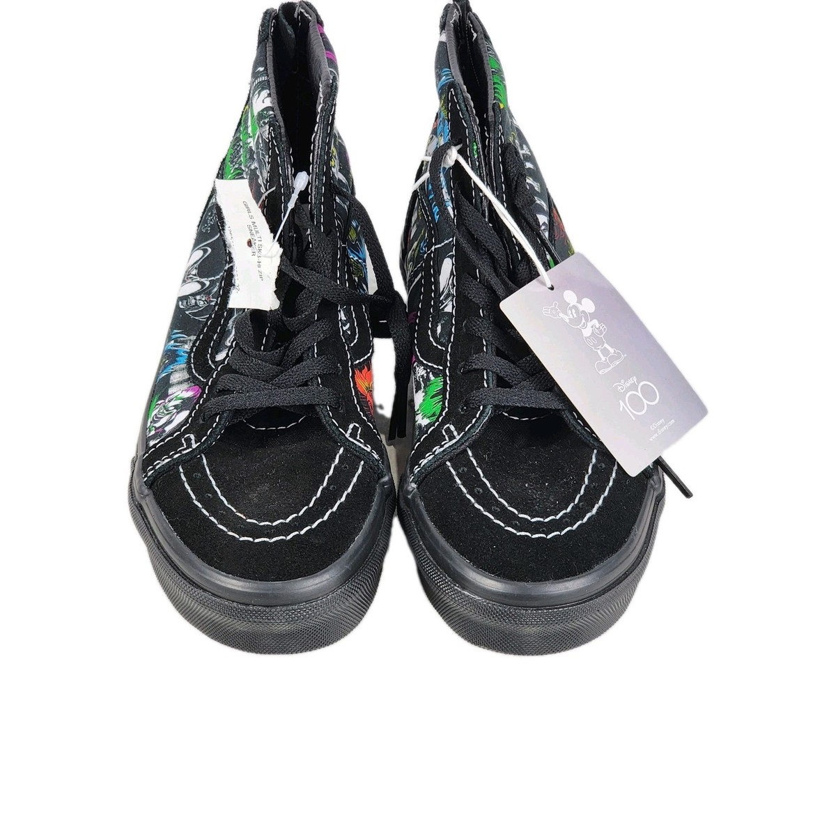 Vans X Disney Villain Sk8-Hi Zip Shoes Size 1.5 Kids New  display picture 3