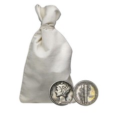 90% Silver Mercury Dime - $50 Face Value Bag Avg Circ
