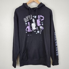 Olivia Rodrigo Black GUTS World Tour Pullover Hoodie Sweatshirt M Concert Merch