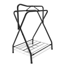 Folding Saddle Rack Heavy Duty Freestanding Horse Saddle Stand Detachable Sad...