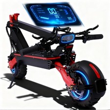 6600W Dual Motor Electric Scooter, 11'' Off Road 56MPH 50Miles E-Scooter NFC/APP