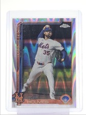 CLAY HOLMES 2025 TOPPS CHROME UPDATE RAYWAVE REFRACTOR METS Q2141