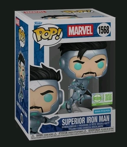 Funko Exclusive Marvel Superior Iron Man LE 5000 with Pop! Protector IN HAND