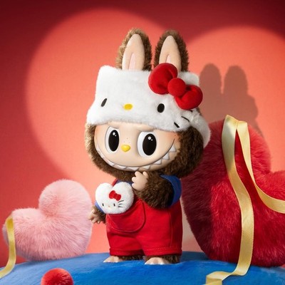THE MONSTERS x HELLO KITTYラブブLabubu THE MONSTERS × HELLO KITTY VINYL PLUSH DOLL Two worlds collide ぬいぐるみ