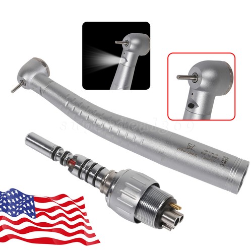 USA Dental High Speed Fiber Optic LED Handpiece Big Head/Quick Coupler 4/6-Hole - Picture 25 of 27