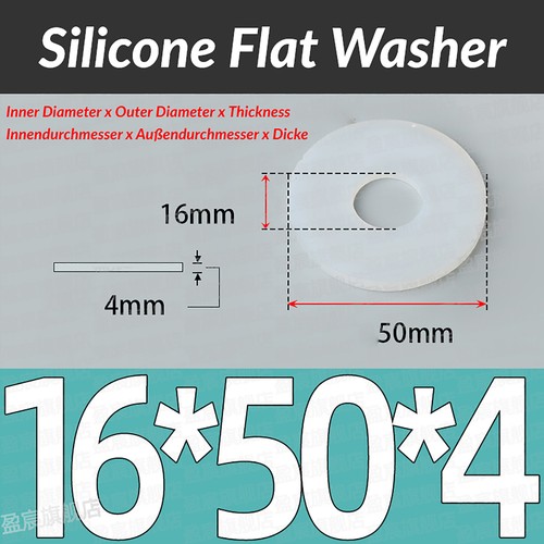 Silicone Plain Flat Washer O Rings Sealing Gaskets Ring Food Grade Thickn1mm-5mm - Picture 191 of 235