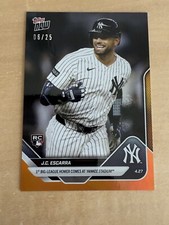 2025 MLB Topps NOW 114 J.C. ESCARRA  1ST HR NEW YORK YANKEES ROOKIE ORANGE /25