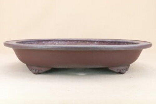 Japanese Bonsai Pot Tokoname HEKISUI 18.3"(46.5cm) Oval Gardening Ceramics - Picture 1 of 4