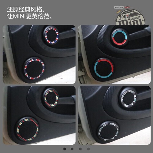 PU Speaker Cover Trim Door Horn Ring Sticker for MINI COOPER R55 R56 R57-R59 I - Picture 5 of 6