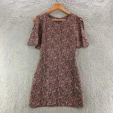 BCBGeneration A-line Mini Dress Womens 0 Multicolor Short Sleeve Cut Out Back