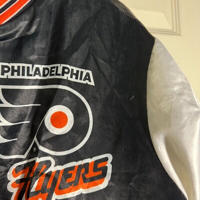 VTG 90s NHL Chalk Line Fanimation Philadelphia Flyers Satin Jacket