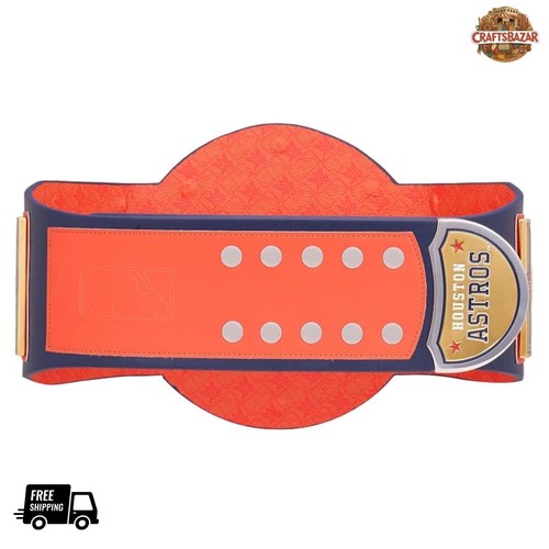 Houston Astros Legacy Championship Replica Title Wrestling Belt 2mm Brass Adult - Picture 6 of 7