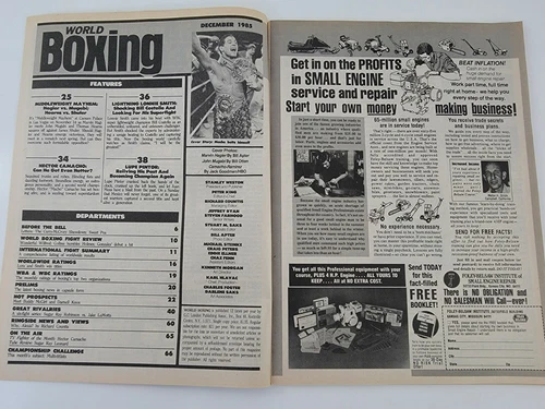 World Boxing Magazine December 1985 Hagler / Mugabi/ / Hearns / Shuler - 画像11/12