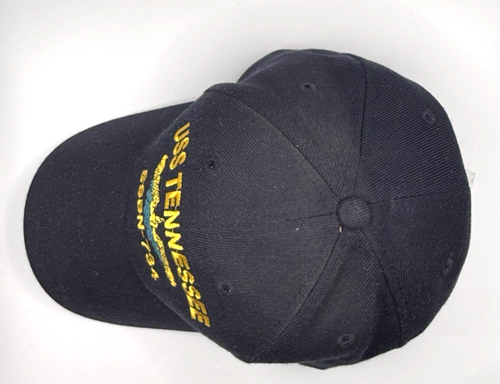 Hat USS Tennessee SSBN-734 Mesh Snapback Cap Hat Navy Blue Boat Submarine Ship - Picture 5 of 8