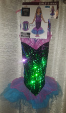 Girl's Celebrate Dazzling Mermaid Halloween Costume Outfit Sizes S, M