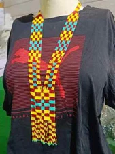 Handmade Necklace Seed Bead Boho American Style Netiv Beaded Multi Strand