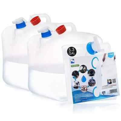 2Pack Collapsible Water Container w/ Spigot 10 Gallon Camping Water Storage Jug