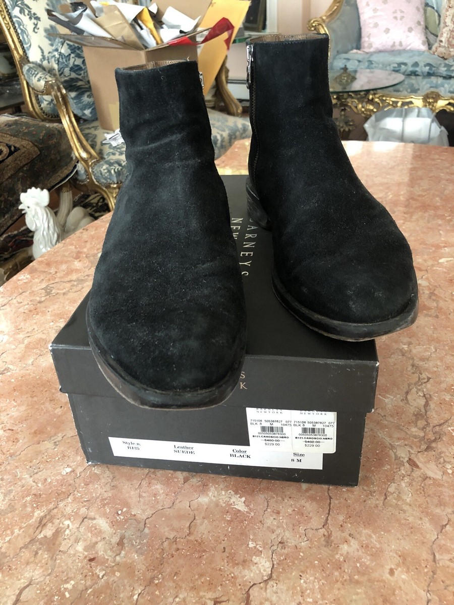 barney new york Black suede chelsea boot size 8.5 | eBay