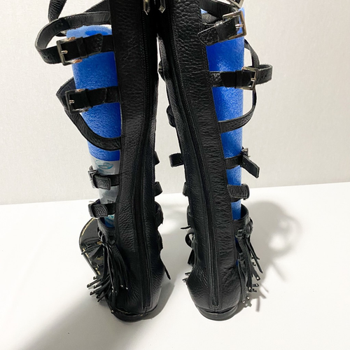 Sandalias altas de gladiador Sam Edelman Gardenia para mujer negras envolventes con flecos 7 - Imagen 2 de 5