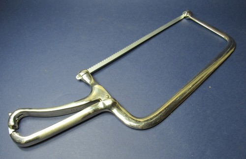 Vintage 1946 métal chirurgien scie militaire acier inoxydable soviétique - Picture 4 of 10