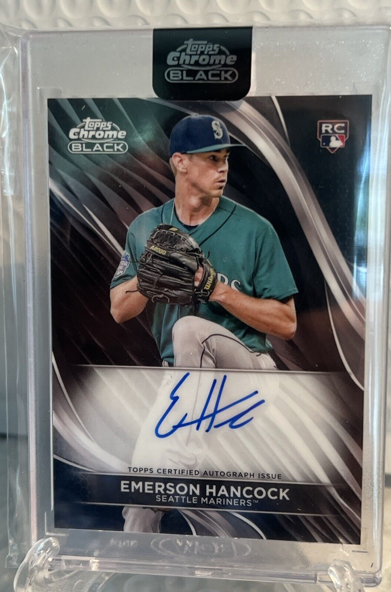 2024 Topps Chrome Black Emerson Hancock Rookie RC Auto Seattle