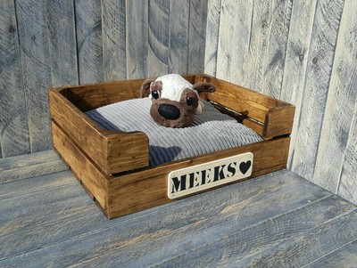 rustic cat bed