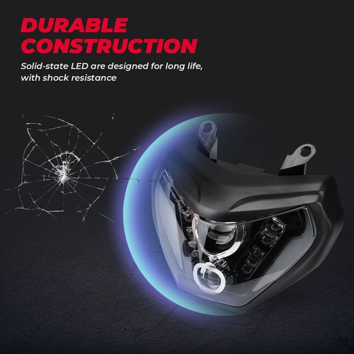 Conjunto de faros LED alto/bajo DRL para Yamaha MT09 FZ09 2014-2016 MT07 2018 2019 - Imagen 15 de 18