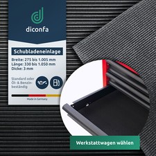 Schubladeneinlage Werkstattwagen Gummi ölbeständig / Standard - viele Modelle