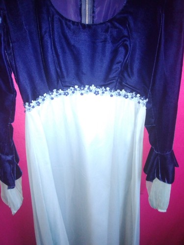 Vintage 70s Prom Dress - Picture 3 of 5