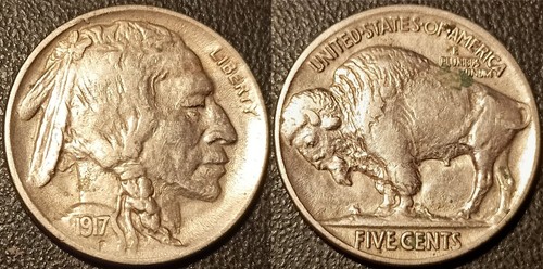 United States - 5 Cents Buffalo Nickel 1917 Ttb ! Km# 134