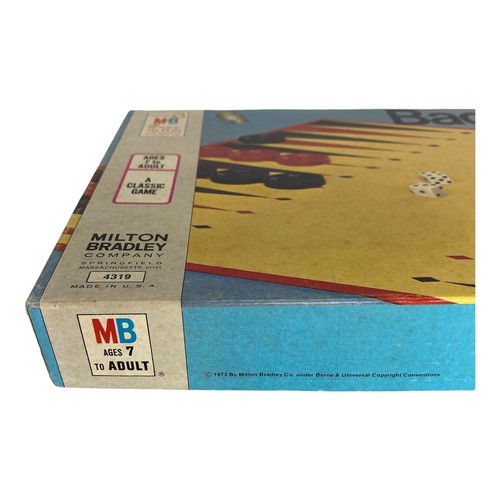 Vtg 1973 Milton Bradley Backgammon and Acey Deucy 4319 Board Game -Pieces Sealed - Picture 3 of 10