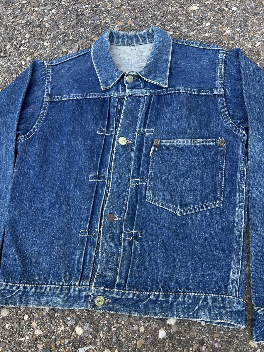 Vintage Levis Type 1 Big E Selvedge Buckle Denim Jacket S