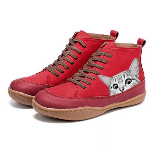 Damen Stiefeletten Sportschuhe Katze Stiefel Sneaker Schuhe Ankle Boots Schuhe A - Bild 8 von 22
