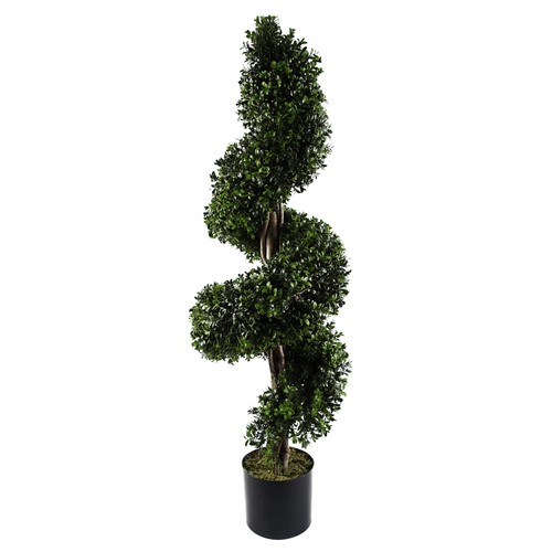 Plantas de bola topiaria artificiales GRANDES realistas, árboles espirales de boj de bahía de cono - Imagen 23 de 31