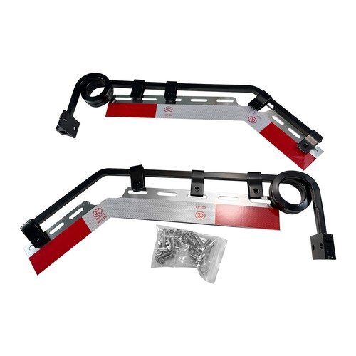Pair 2 Coil Angled Fender w/Reflector Kit Spring Mudflaps Hanger for Semi Truck - Picture 5 of 5