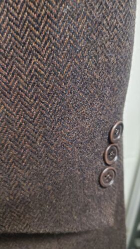 Blazer cappotto sportivo Emilio Yuste uomo 48R marrone spina di pesce CASHMERE seta come nuovo - Foto 2 di 7