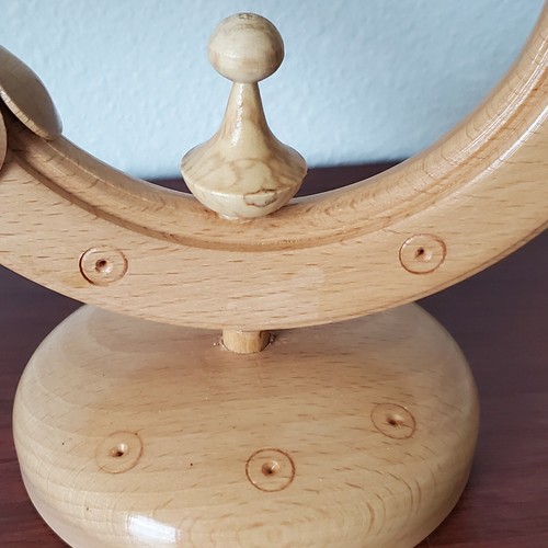 2 Folk rustikaler Kerzenleuchter handgedrechselt Holz Böhmen Vintage Siebenbürgen - Bild 5 von 11