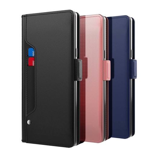 For Samsung Galaxy S24 Ultra S24Plus Case Cover Fashion Leather Mirror Card Slot - 第 2/9 張圖片