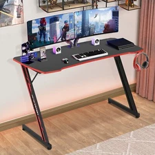 47" Gaming Desk Ergonomic with Large Desktop Work Place PC Office Computer Desk