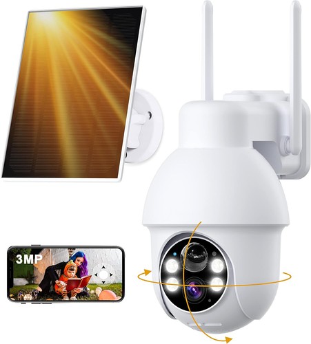 ieGeek 3MP Solar Security Camera System Wireless Home WiFi Outdoor Night Vision - Picture 2 of 8