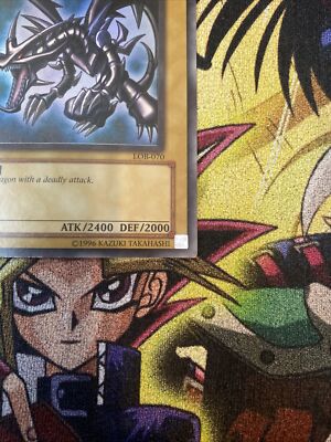 Yugioh Red-Eyes Black Dragon LOB-070 Ultra Rare OG Print Vintage