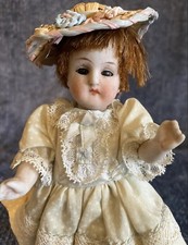 Antique 5 German All Bisque Doll W/Great Outfit